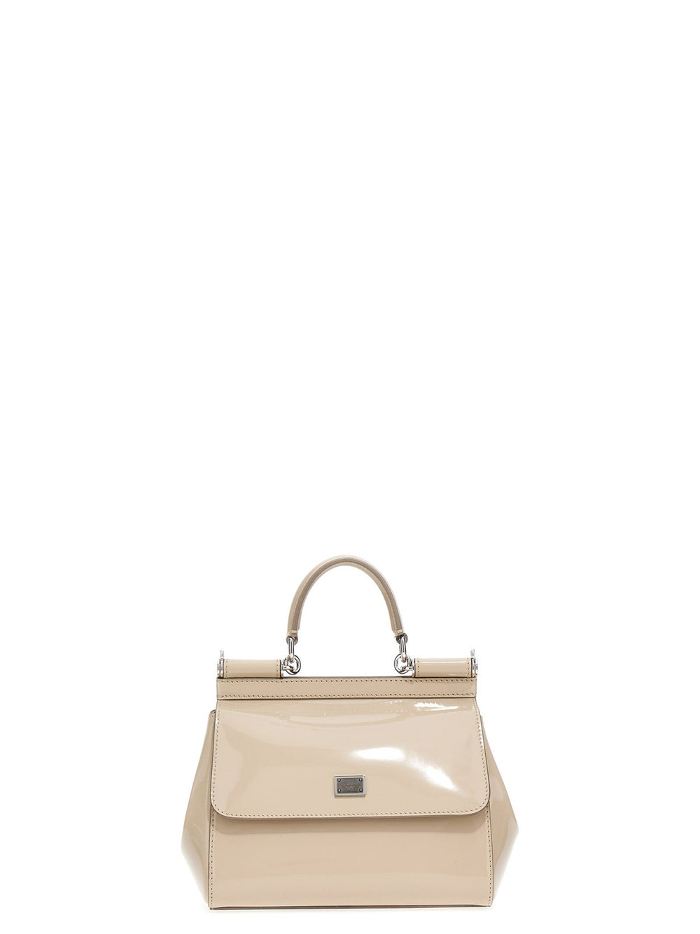 Logo Leather Handbag Borse A Mano Beige – Accessorio premium elegante