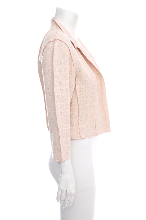 Chanel 1999 Pink Woven Linen Jacket SZ 36 – Accessorio premium elegante