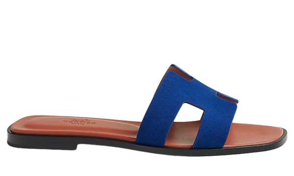 Hermes Sandales Oran "bleu smalt"