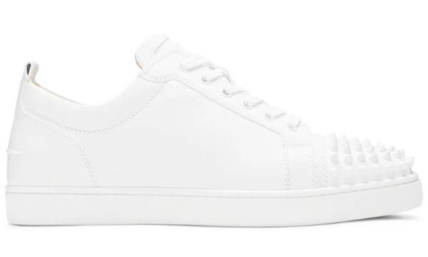 Christian Louboutin Louis Junior Spikes Flat Calf 'White' – Accessorio premium elegante