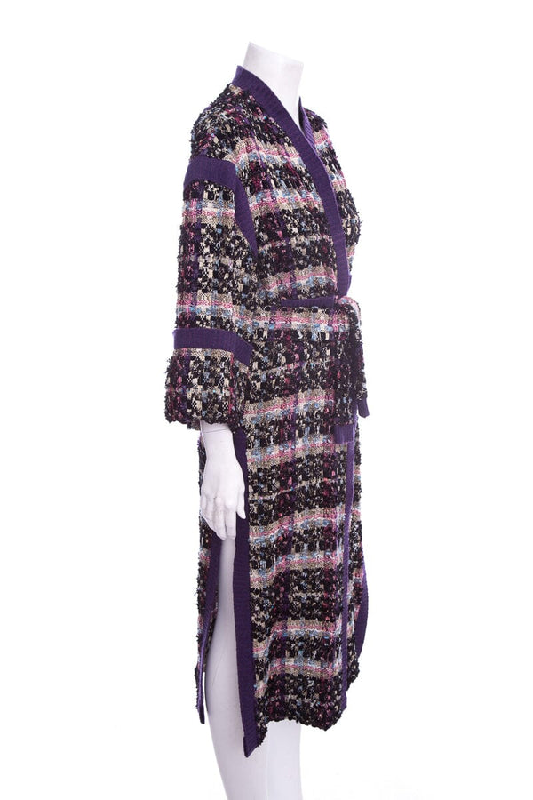 Chanel 2007 Purple & Black Tweed Sweater SZ 42 – Accessorio premium elegante