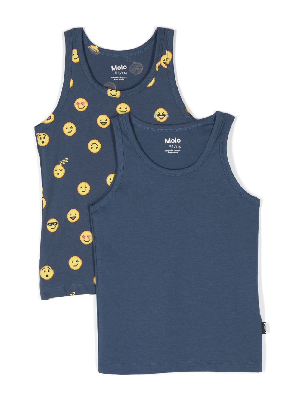 Set con canotta Jayden per bambino Molo blu con scollo rotondo – Accessorio premium elegante
