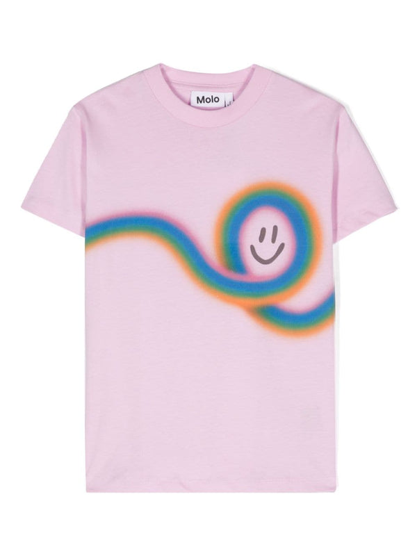 T-shirt per bambina Molo Roxo lilla con stampa graffiti – Accessorio premium elegante