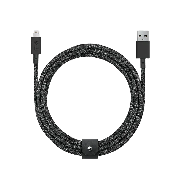 Native Union Belt Cable Ultra Strength Lightning to USB Cable 3 Meter - Cosmos/Black – Accessorio premium elegante