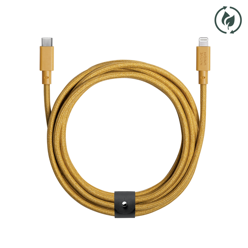Native Union Belt Cable Ultra Strength USB-C to Lightning Cable 3 Meter - Kraft – Accessorio premium elegante