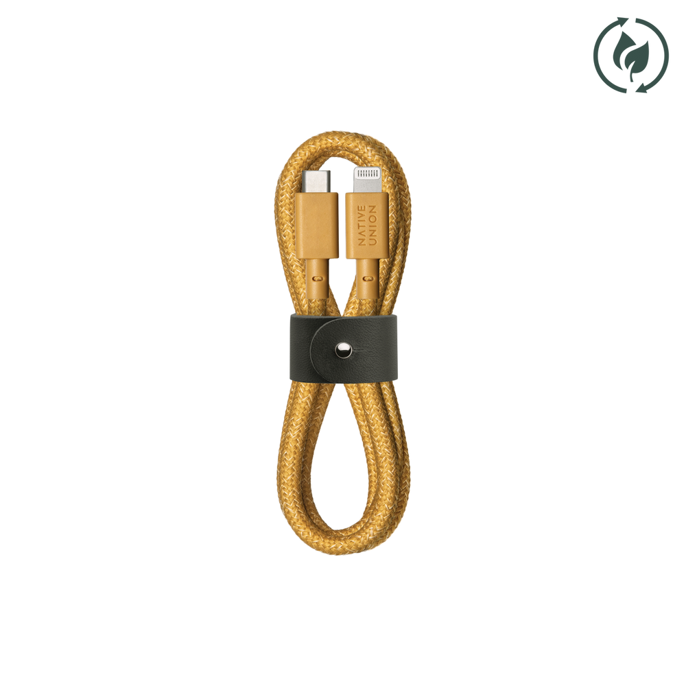 Native Union Belt Cable Ultra Strength USB-C to Lightning Cable 1.2m - Kraft – Accessorio premium elegante