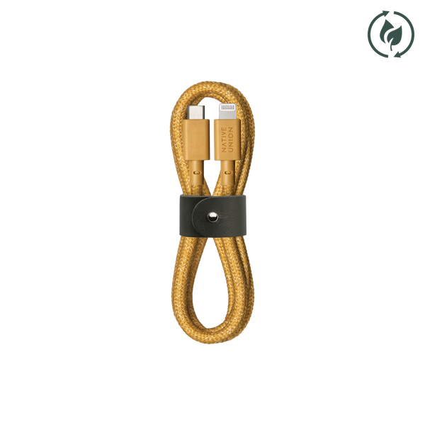 Native Union Belt Cable Ultra Strength USB-C to Lightning Cable 1.2m - Kraft – Accessorio premium elegante