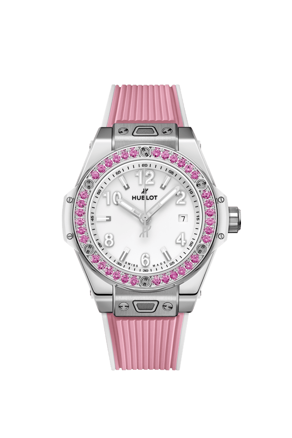 Hublot Big Bang One Click Joyful Steel Pink Ceramic Diamonds 33mm – Accessorio premium elegante