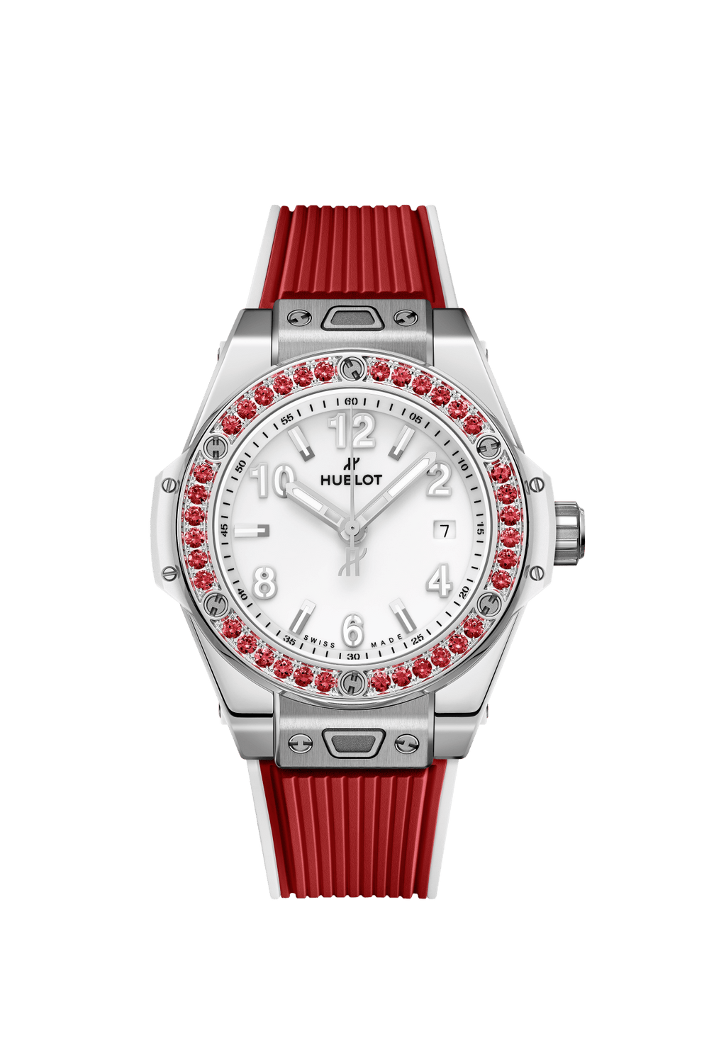 Hublot Big Bang One Click Joyful Steel Red Ceramic Diamonds 33mm – Accessorio premium elegante