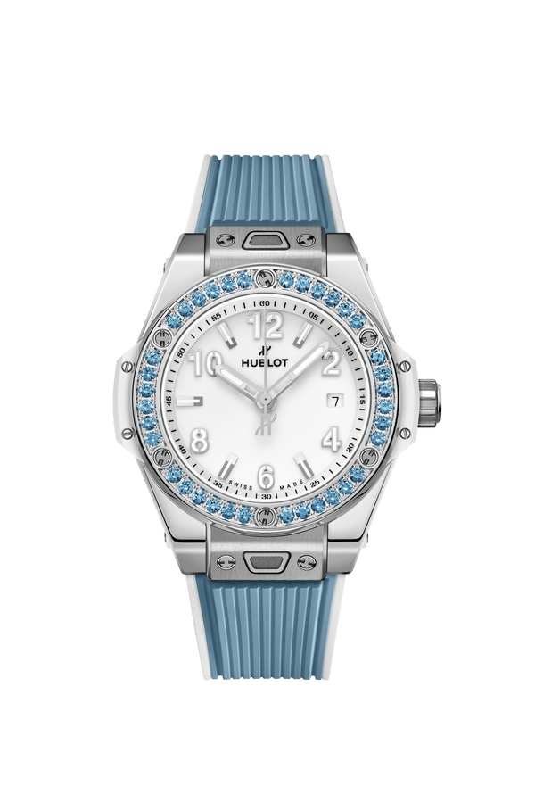 Hublot Big Bang One Click Joyful Steel Sky Blue Ceramic Diamonds 33mm – Accessorio premium elegante