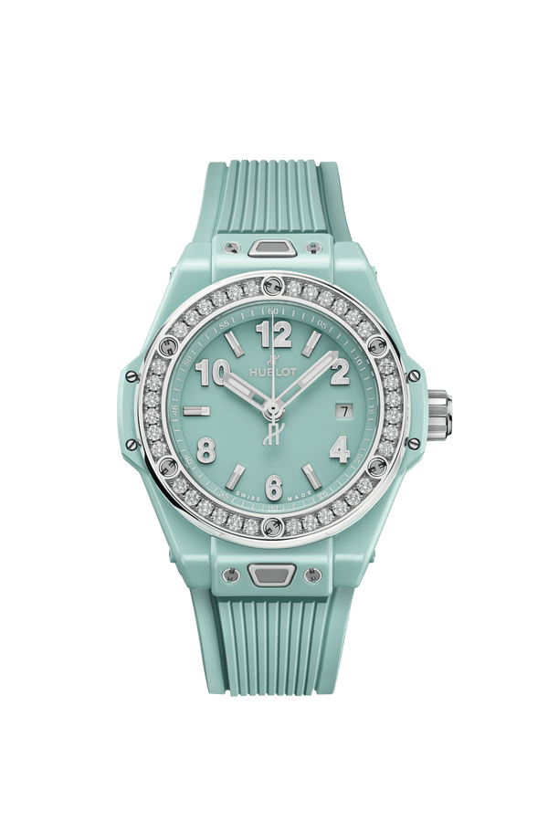 Hublot Big Bang One Click Mint Green Ceramic Diamonds 33mm – Accessorio premium elegante
