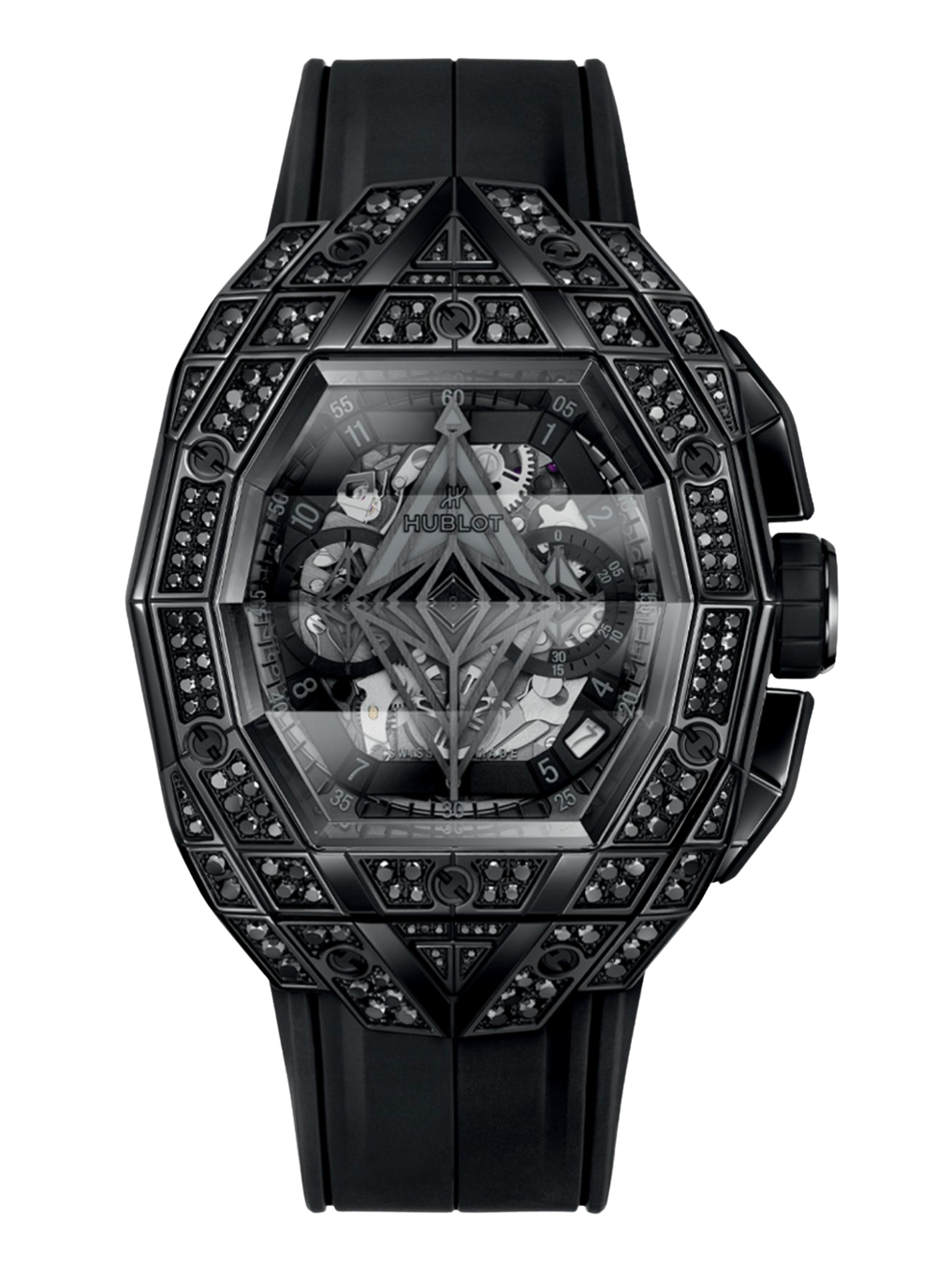 Hublot Spirit of Big Bang Bleu All Black Pavé 42mm – Accessorio premium elegante