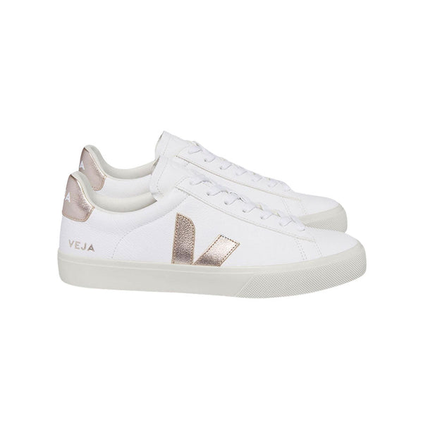 Veja - Campo Leather White Platine – Accessorio premium elegante