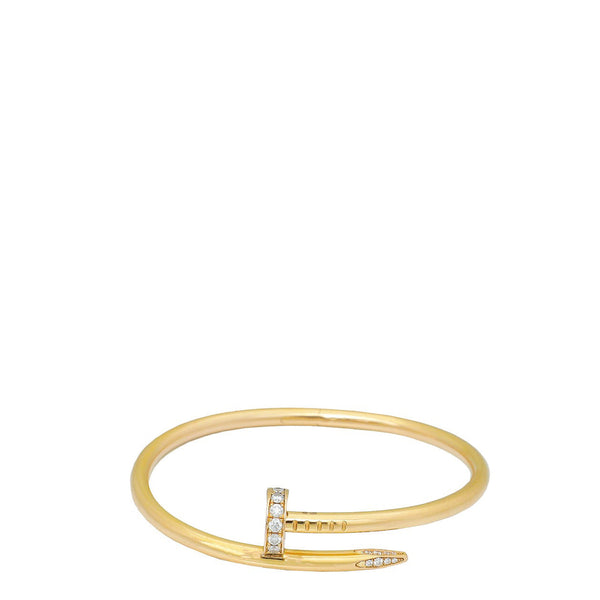 Cartier 18K Yellow Gold 25 Diamond Juste Un Clou Classic Bracelet 15 – Accessorio premium elegante