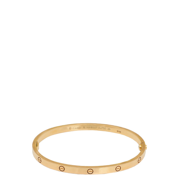Cartier 18K Yellow Gold Love Small Model Bracelet 16 – Accessorio premium elegante