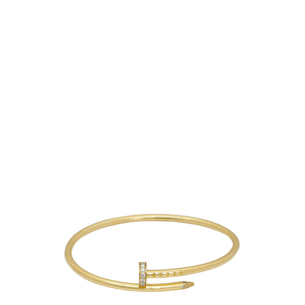 Cartier 18K Yellow Gold Diamond Juste Un Clou Small Bracelet 15 – Accessorio premium elegante