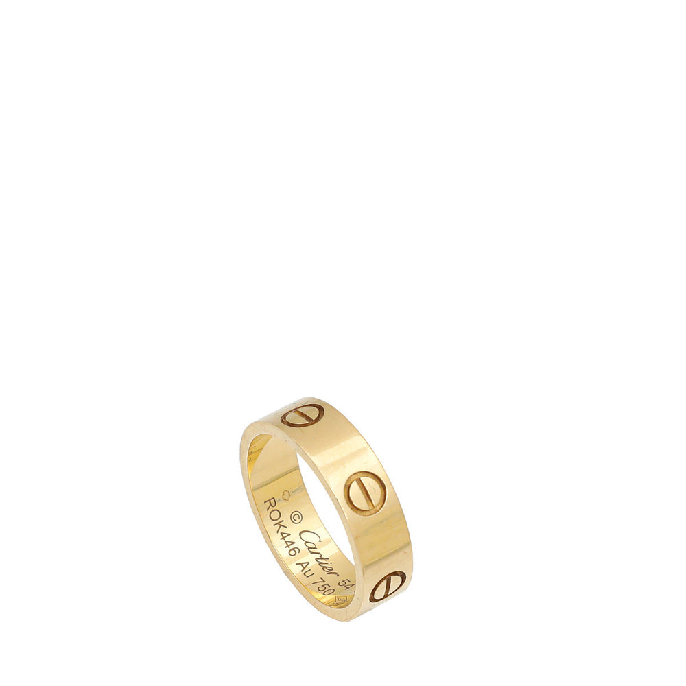 Cartier 18K Yellow Gold Love Ring 54 – Accessorio premium elegante