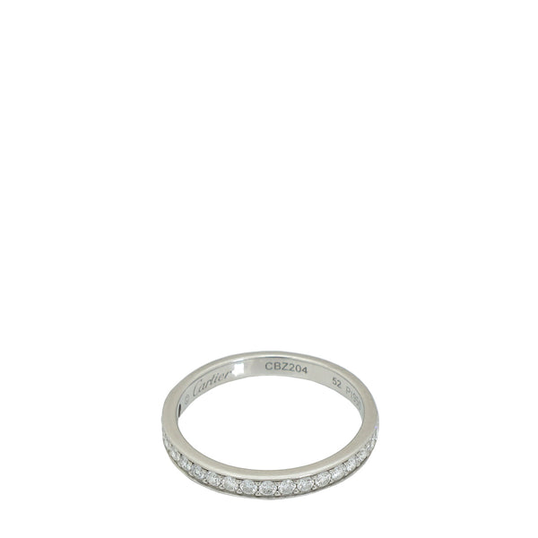 Cartier Platinum w/19 Diamonds Band Ring 52 – Accessorio premium elegante