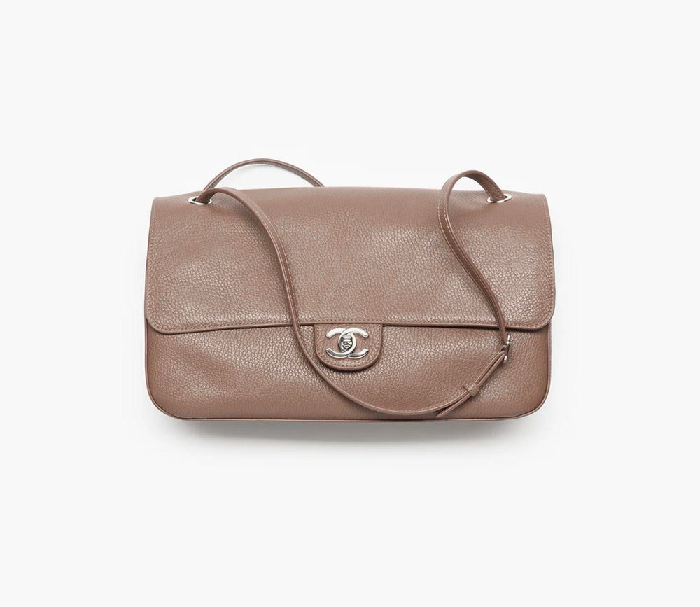 MAXI FLAPBAG MARRONE