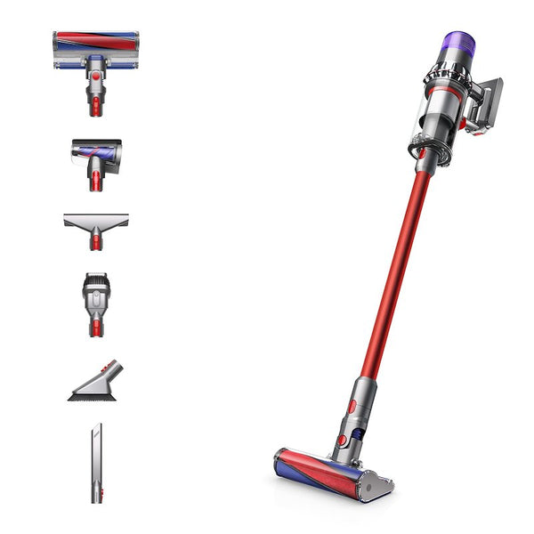 Dyson V11 Fluffy Nickel/Red – Accessorio premium elegante