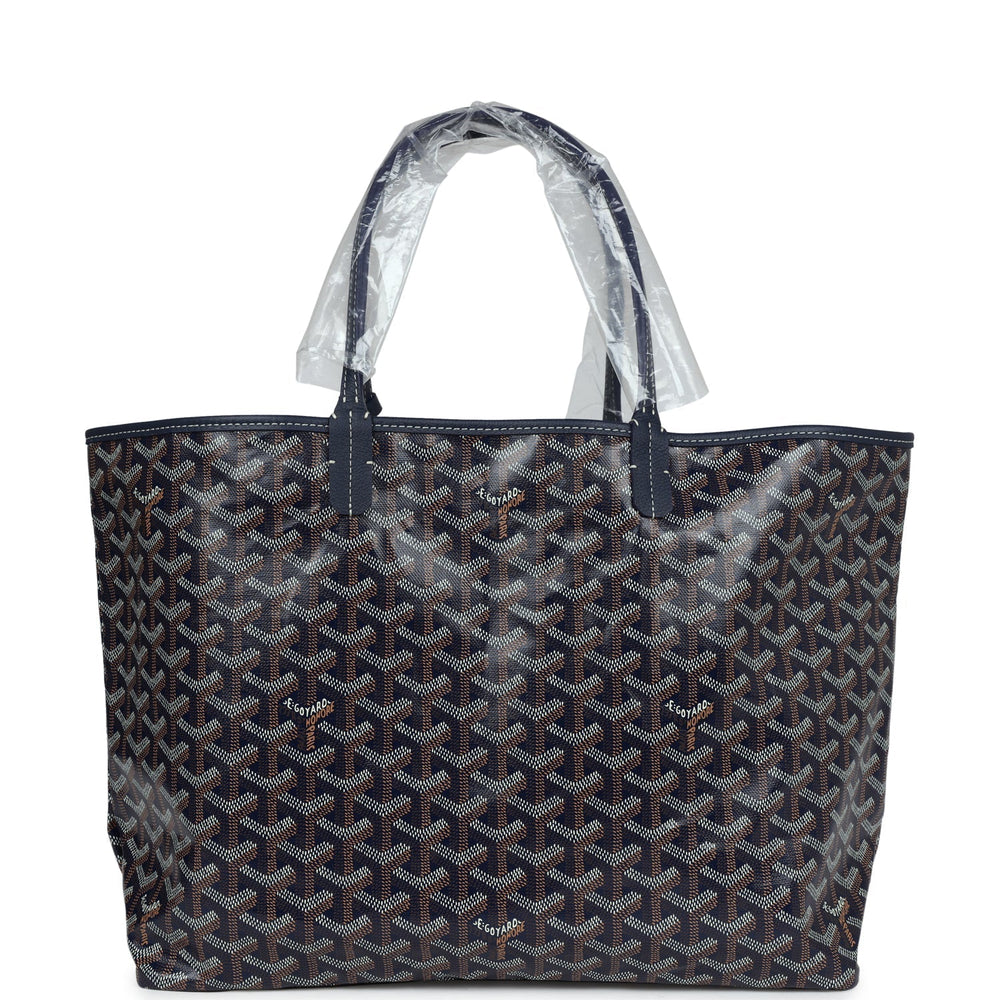Goyard Goyardine Navy St. Louis PM Tote Bag Palladium Hardware – Accessorio premium elegante