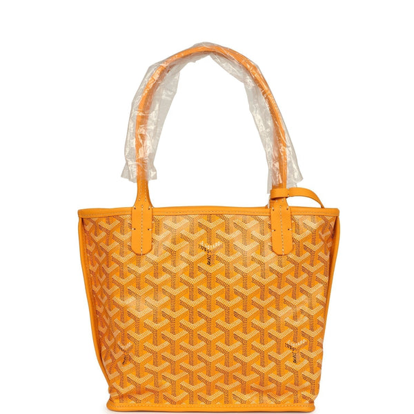 Goyard Goyardine Yellow Anjou Mini Bag Palladium Hardware – Accessorio premium elegante