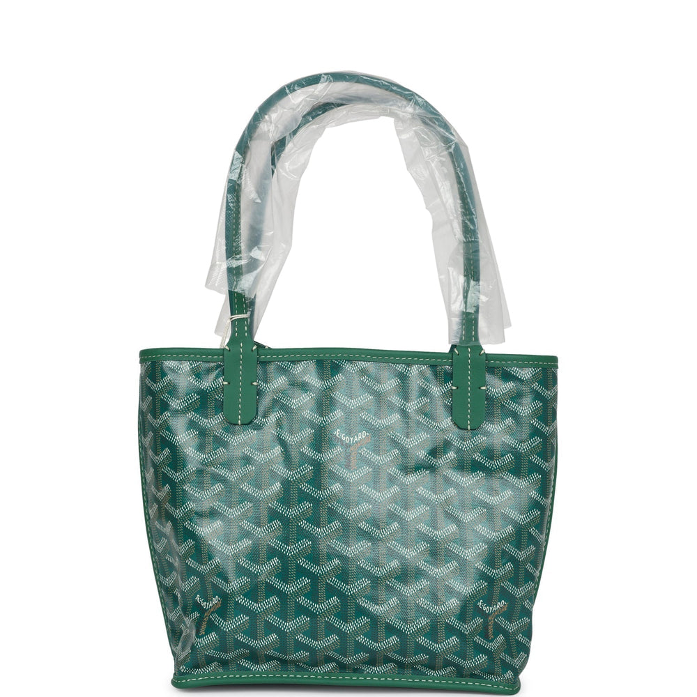 Goyard Goyardine Anjou Green Mini Bag Palladium Hardware – Accessorio premium elegante