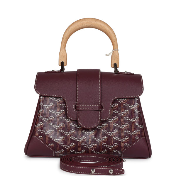 Goyard Saigon Souple Mini Bag Burgundy Goyardine Palladium Hardware – Accessorio premium elegante