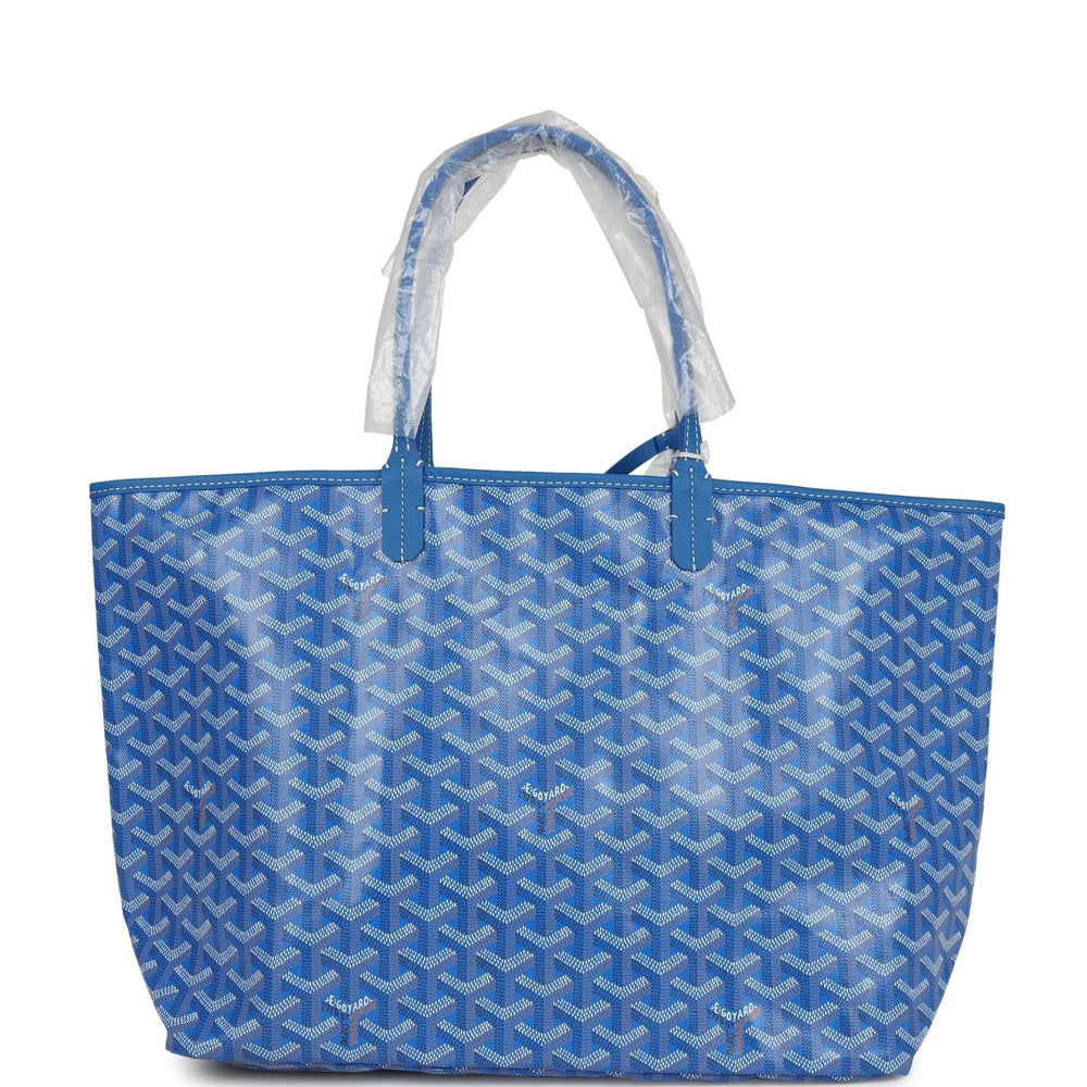 Goyard Goyardine Sky Blue St. Louis PM Tote Bag Palladium Hardware – Accessorio premium elegante