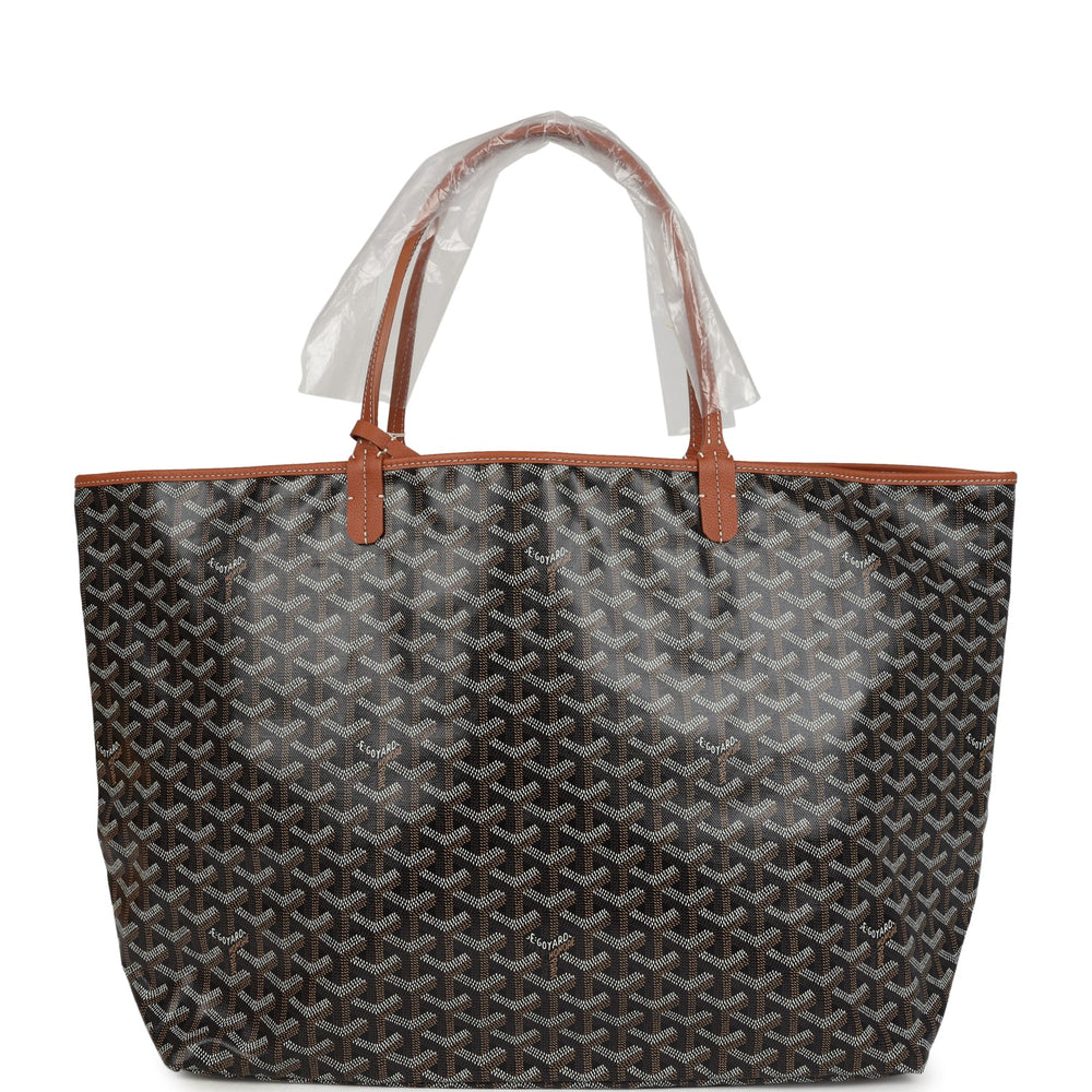 Goyard Goyardine Black and Brown St. Louis GM Tote Bag Palladium Hardware – Accessorio premium elegante