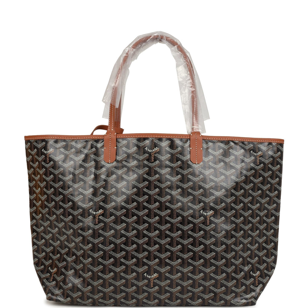 Goyard Goyardine Black and Brown St. Louis PM Tote Bag Palladium Hardware – Accessorio premium elegante