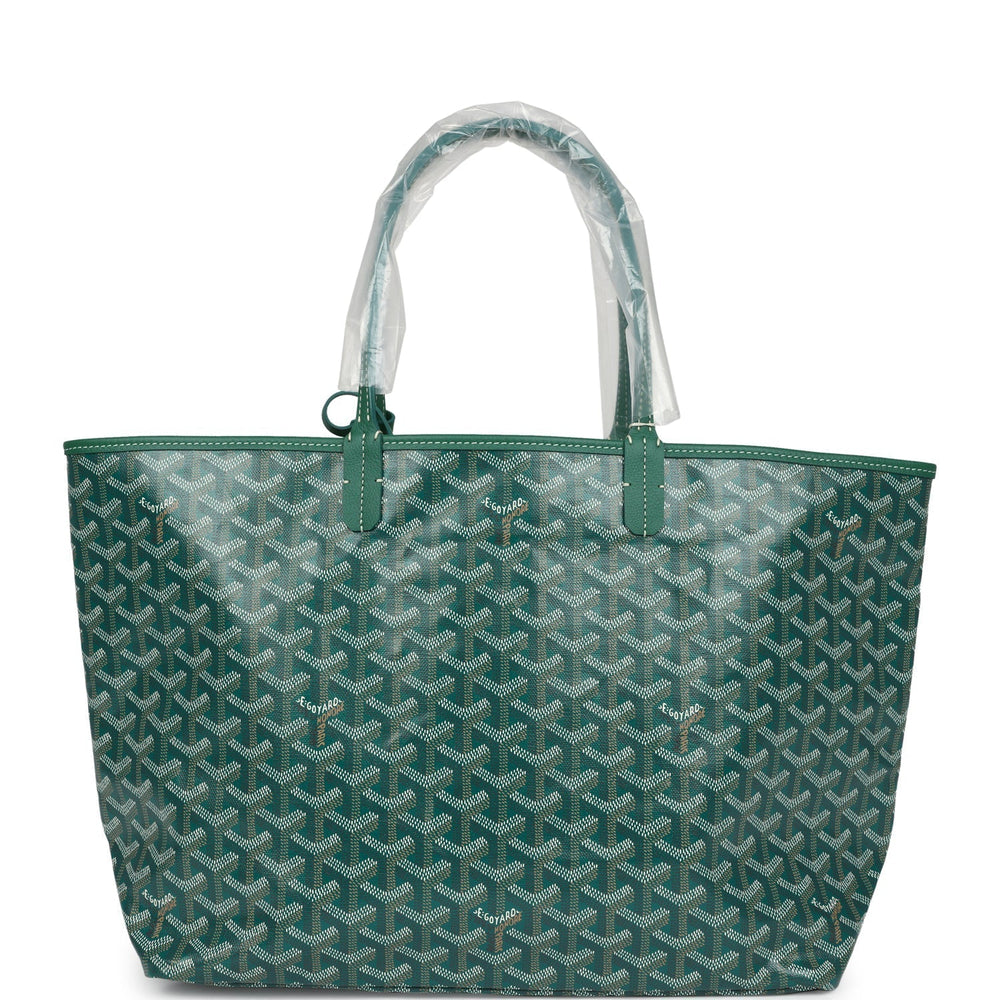 Goyard Goyardine Green St. Louis PM Tote Bag Palladium Hardware – Accessorio premium elegante