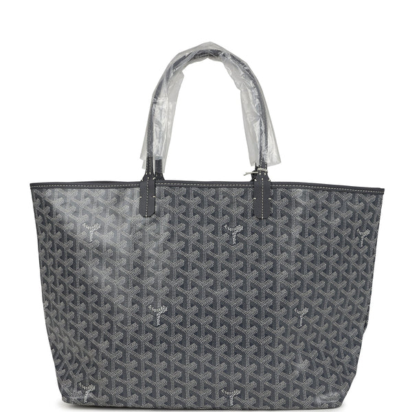 Goyard Goyardine Grey St. Louis PM Tote Bag Palladium Hardware – Accessorio premium elegante