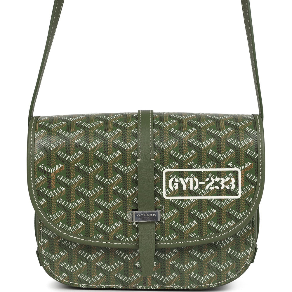 Goyard Goyardine Khaki Belvedere PM Palladium Hardware – Accessorio premium elegante