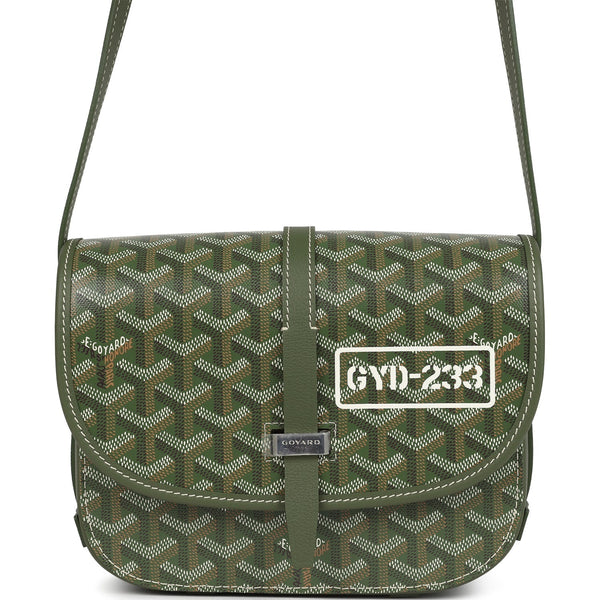 Goyard Goyardine Khaki Belvedere PM Palladium Hardware – Accessorio premium elegante