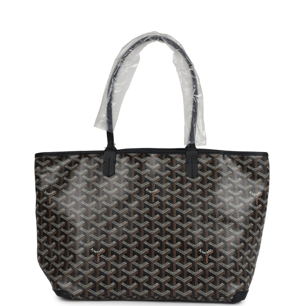 Goyard Goyardine Black Artois PM Tote Palladium Hardware – Accessorio premium elegante