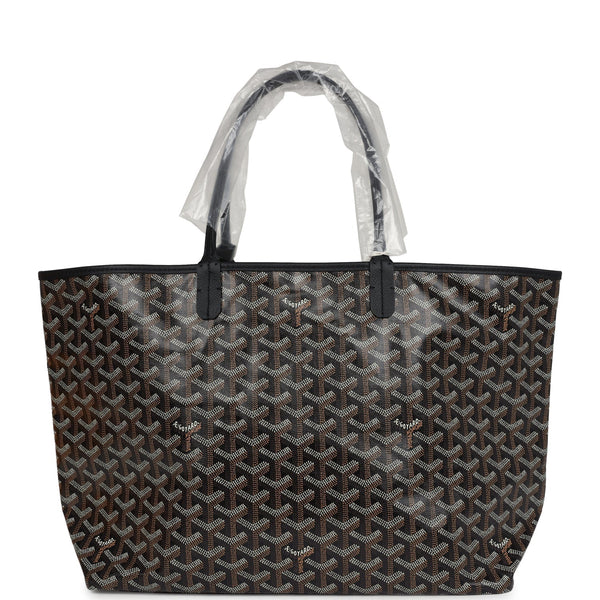 Goyard Goyardine Black St. Louis PM Tote Bag Palladium Hardware – Accessorio premium elegante
