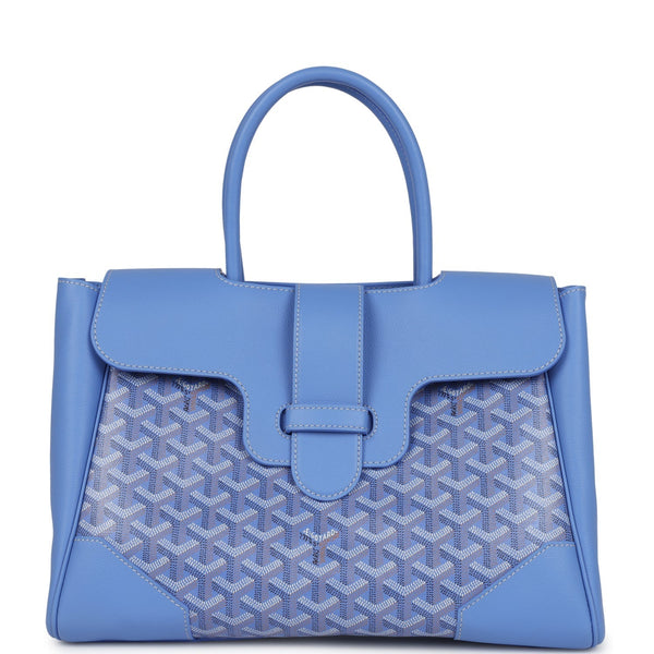 Goyard Saigon Tote Iris Goyardine Canvas Palladium Hardware – Accessorio premium elegante