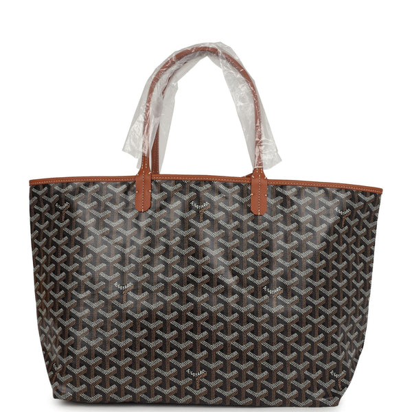 Goyard Goyardine Black and Brown St. Louis PM Tote Bag Palladium Hardware – Accessorio premium elegante