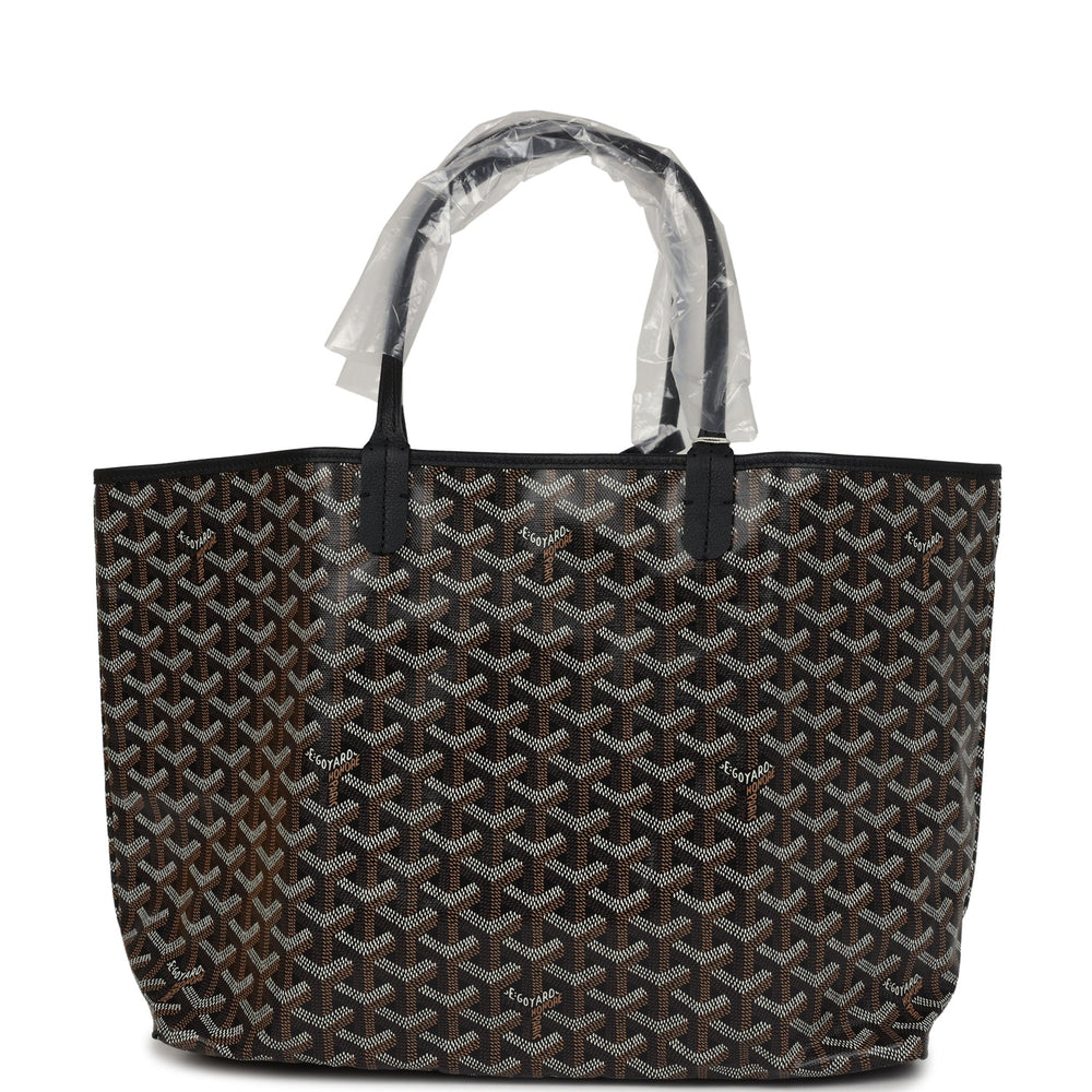 Goyard Goyardine Black St. Louis PM Tote Bag Palladium Hardware – Accessorio premium elegante