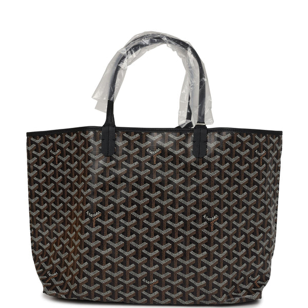 Goyard Goyardine Black St. Louis PM Tote Bag Palladium Hardware – Accessorio premium elegante