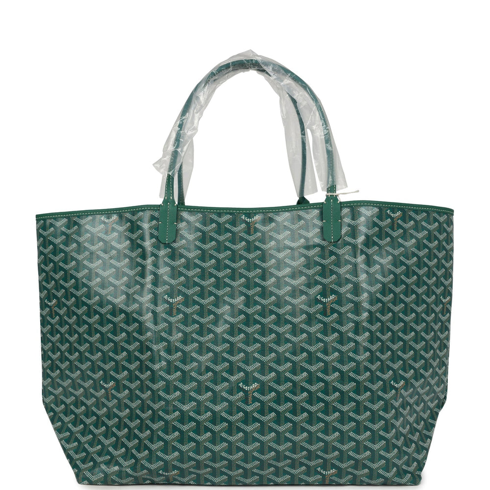 Goyard Goyardine Green St. Louis GM Tote Bag Palladium Hardware – Accessorio premium elegante