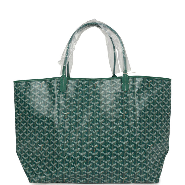 Goyard Goyardine Green St. Louis GM Tote Bag Palladium Hardware – Accessorio premium elegante