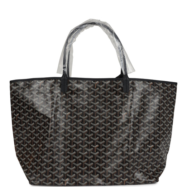 Goyard Goyardine Black St. Louis GM Tote Bag Palladium Hardware – Accessorio premium elegante