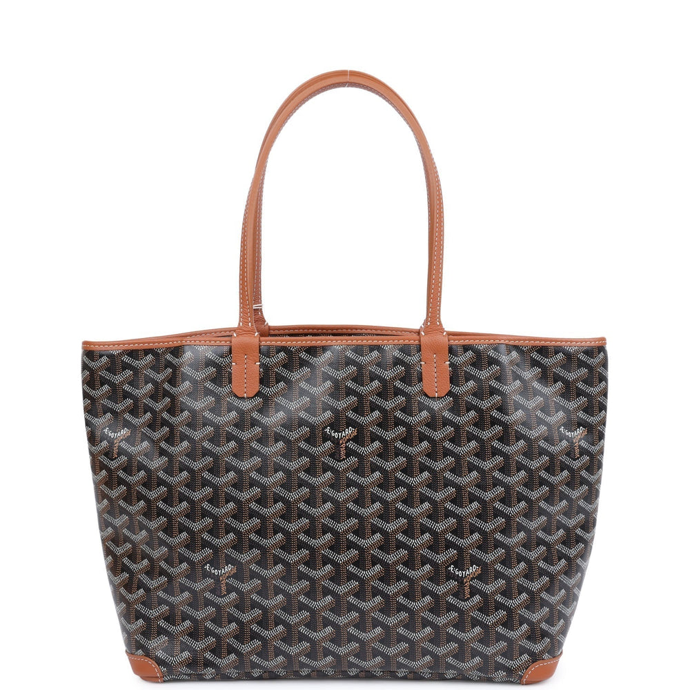 Goyard Goyardine Black and Brown Artois PM Palladium Hardware – Accessorio premium elegante