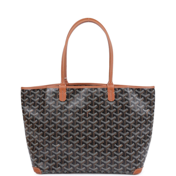 Goyard Goyardine Black and Brown Artois PM Palladium Hardware – Accessorio premium elegante