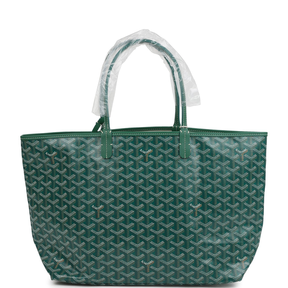 Goyard Goyardine Green St. Louis PM Tote Bag Palladium Hardware – Accessorio premium elegante
