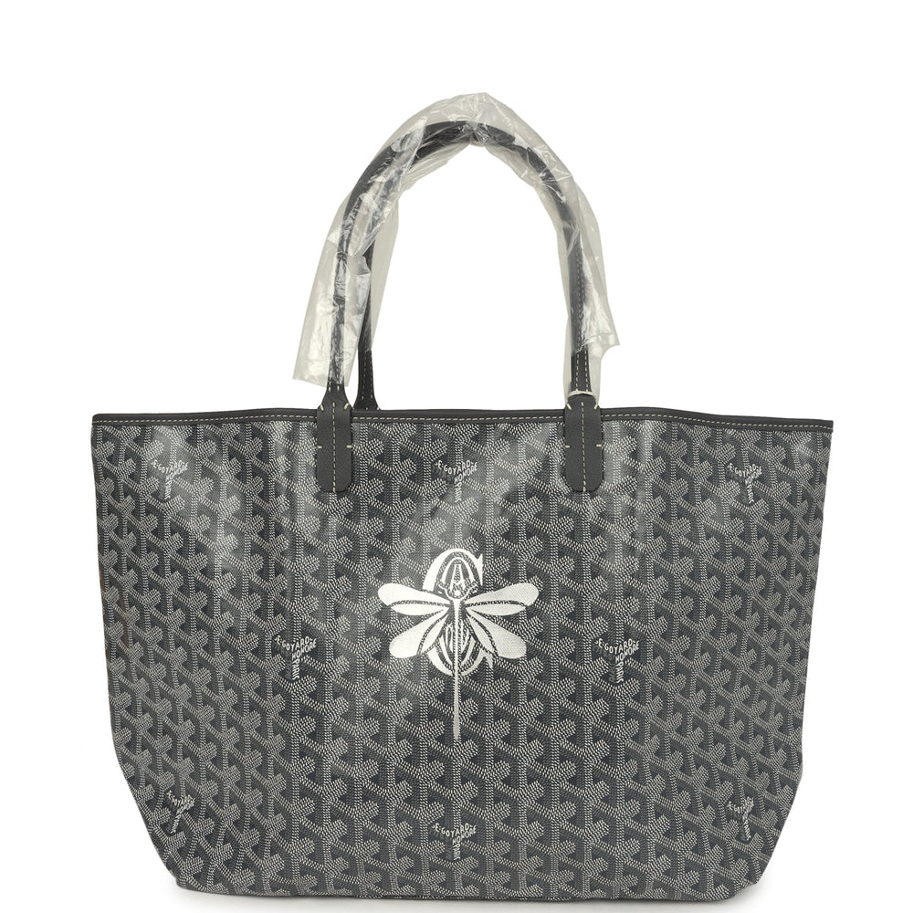 Goyard Goyardine Grey St. Louis PM Tote Bag Palladium Hardware – Accessorio premium elegante