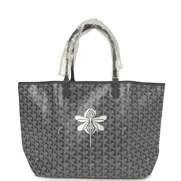 Goyard Goyardine Grey St. Louis PM Tote Bag Palladium Hardware – Accessorio premium elegante