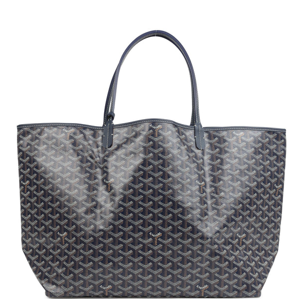 Goyard Goyardine Navy Saint Louis GM Tote Bag Palladium Hardware – Accessorio premium elegante